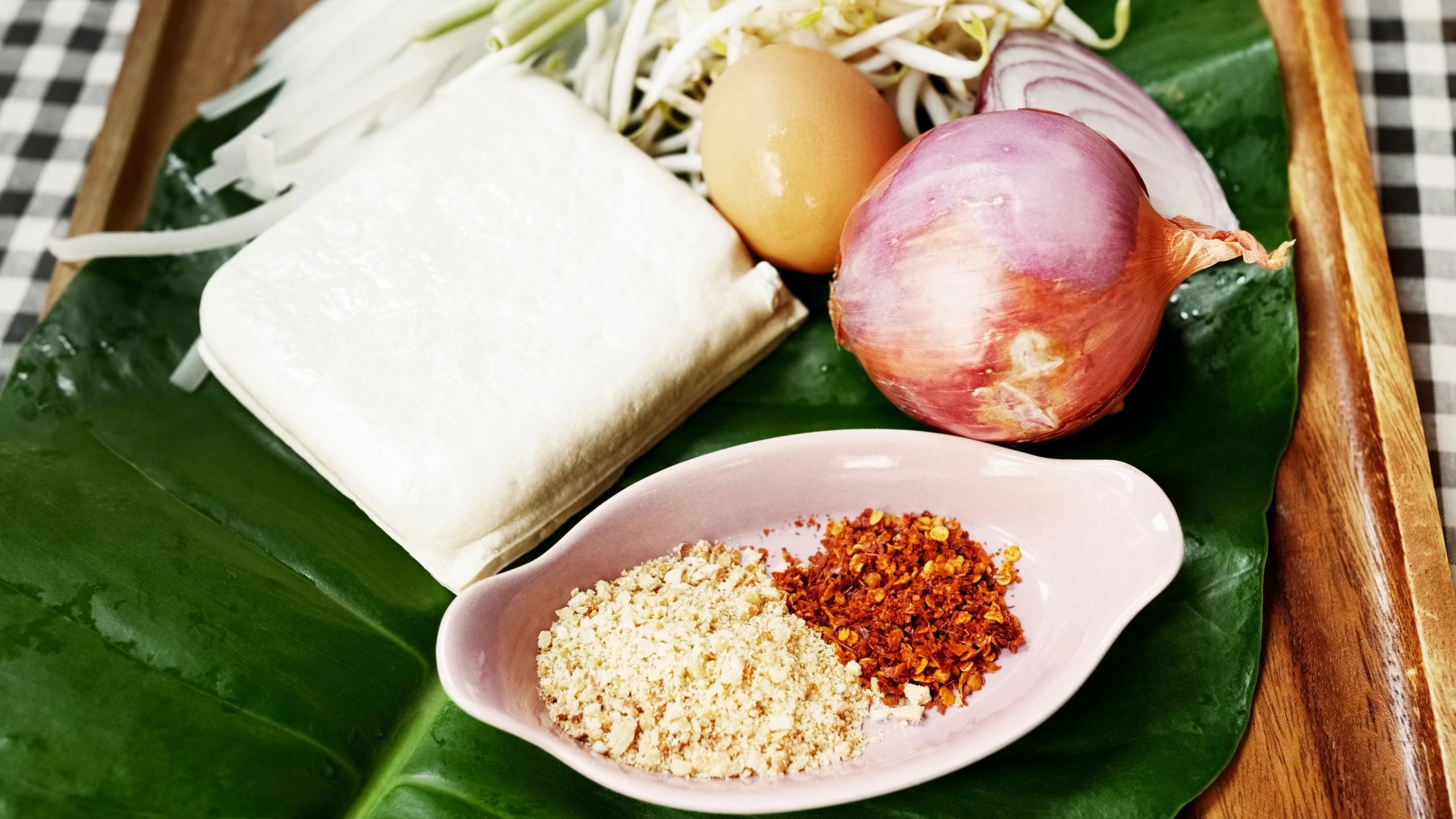 Assorted Thai cooking ingredients on a table