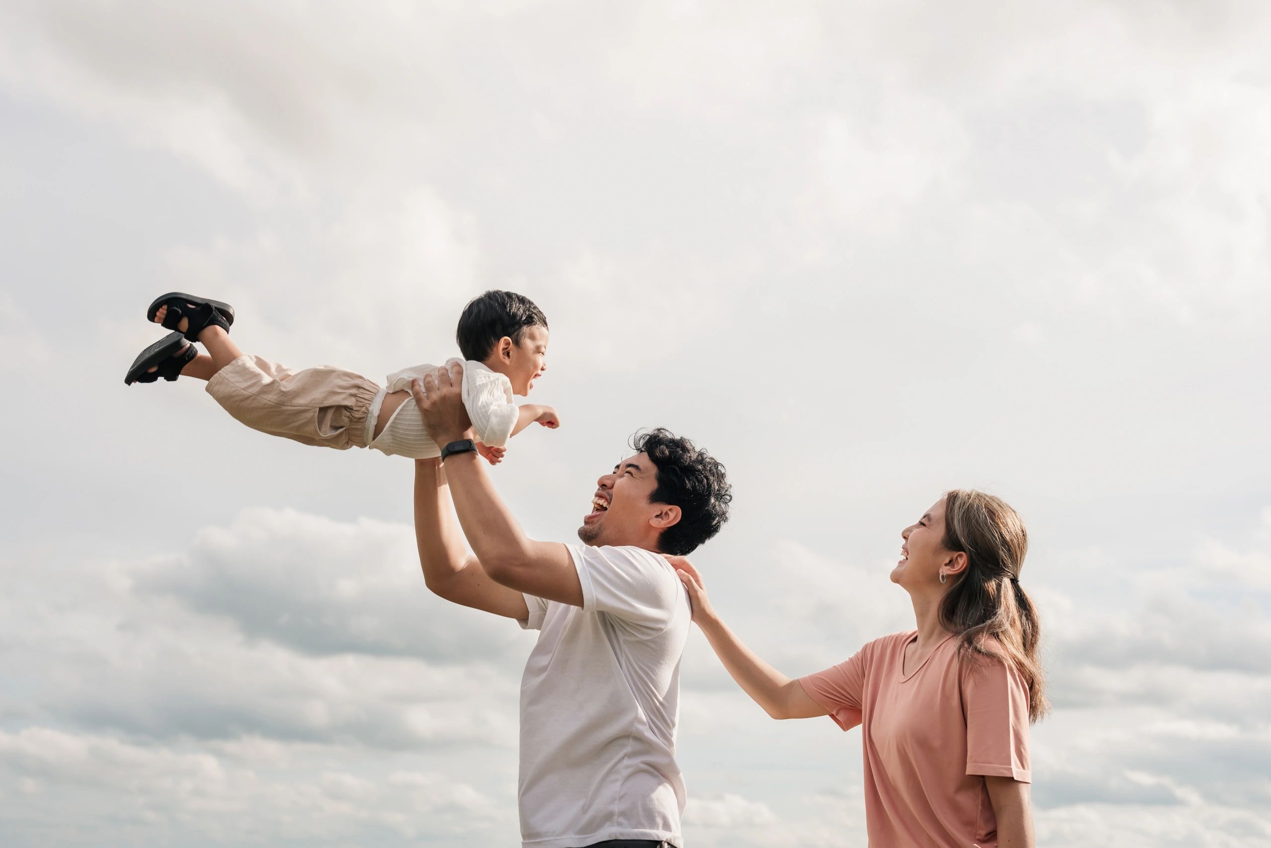 Family enjoying time together outdoors